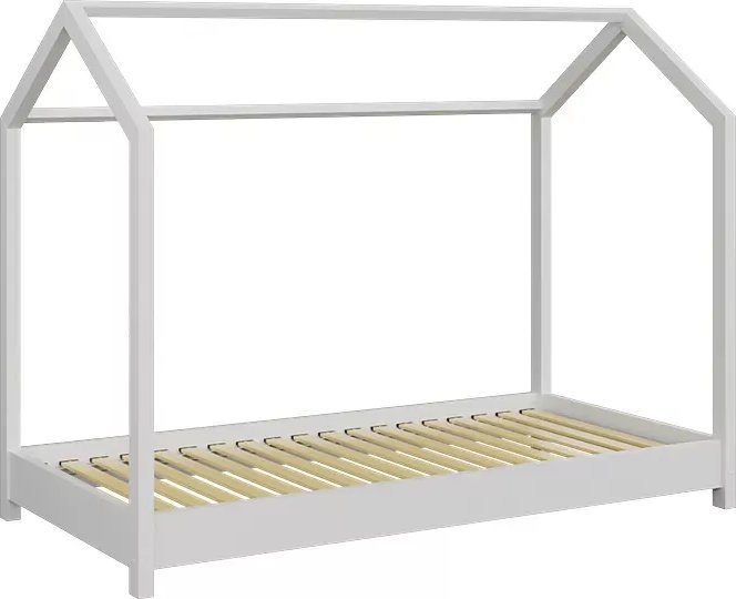 Elior Białe łóżko dziecięce typu domek 80x180 - Olaf