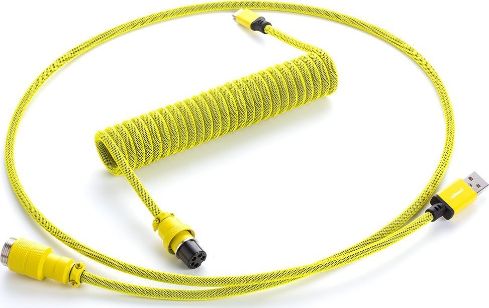 Kabel USB CableMod USB-A - USB-C 1.5 m Żółty (CM-PKCA-CYAY-KY150KY-R)
