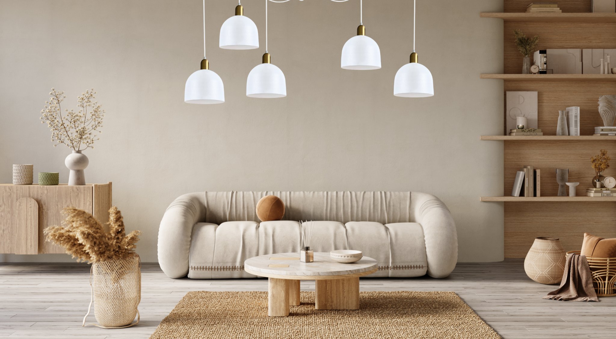 Lampa sufitowa pająk 5-punktowa MEDO nowoczesna, biała-patyna, E27, loft, skandynawska, nad stół, do kuchni, salonu, jadalni