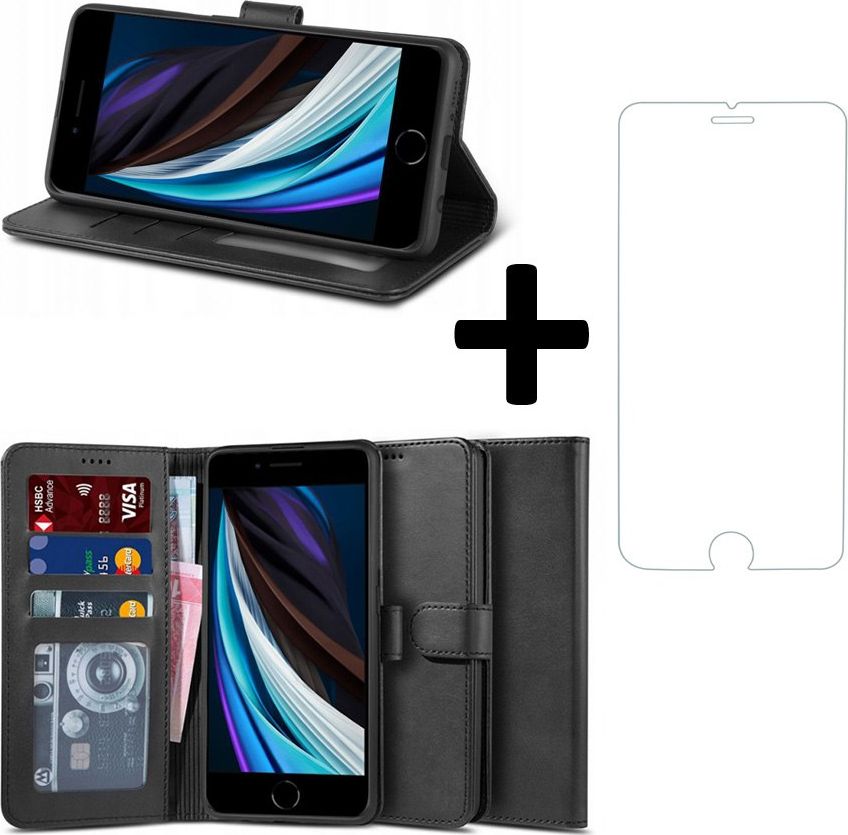Braders Etui Portfel II + szkło płaskie do iPhone 7 / 8