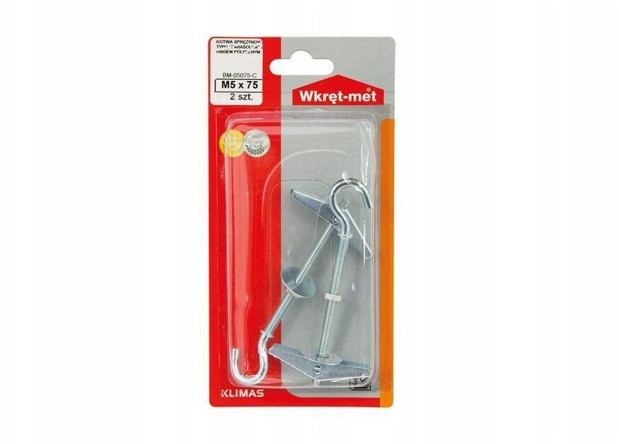 KOTWY SPRĘŻYNOWE BM-05075*P2 TYPU PARASOLKA WKRĘT-MET KLIMAS