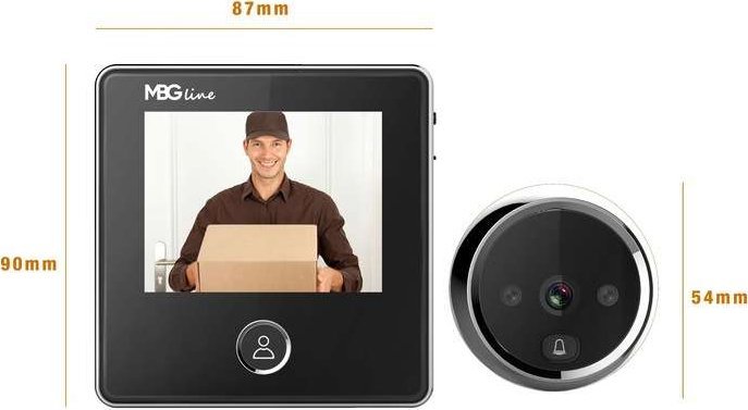 Mbg Line Bezprzewodowy wizjer LCD z dzwonkiem i kamerą