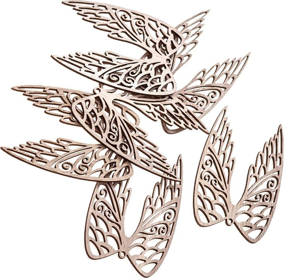 Drewniane skrzydła 9cm 6szt