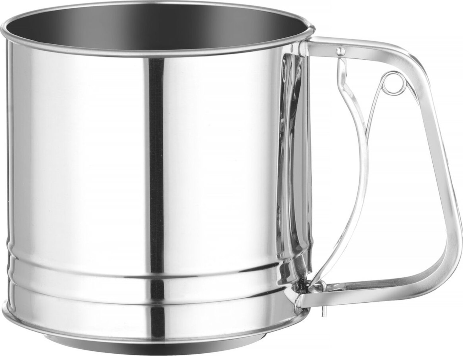 Hendi Przesiewacz kubek do przesiewania mąki stalowy 550 g Przesiewacz kubek do przesiewania mąki stalowy 550 g