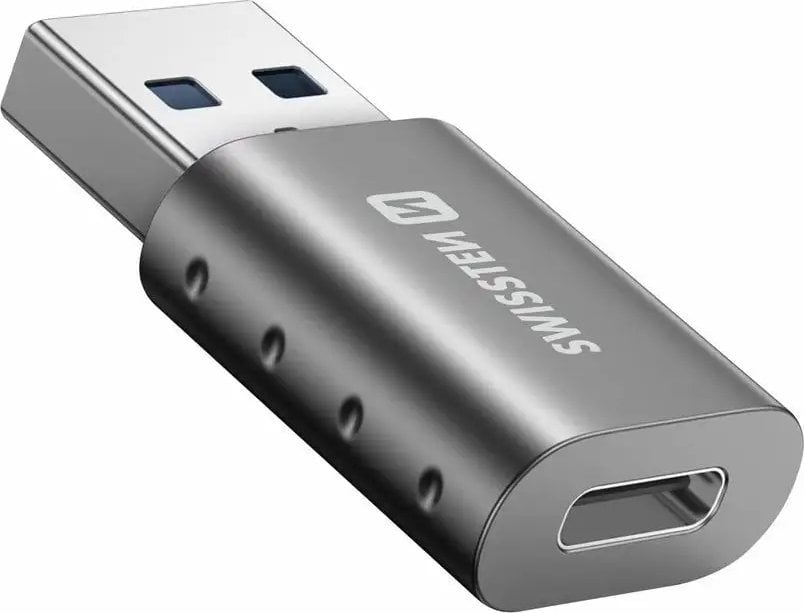 Adapter USB Swissten 55500200 USB-C - USB Srebrny (55500200)