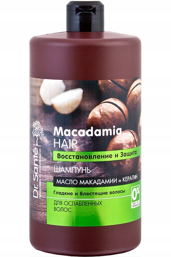 DR. SANTE Macadamia Hair Szampon do włosów osłabionych z olejem makadamia i keratyną 1000 ml