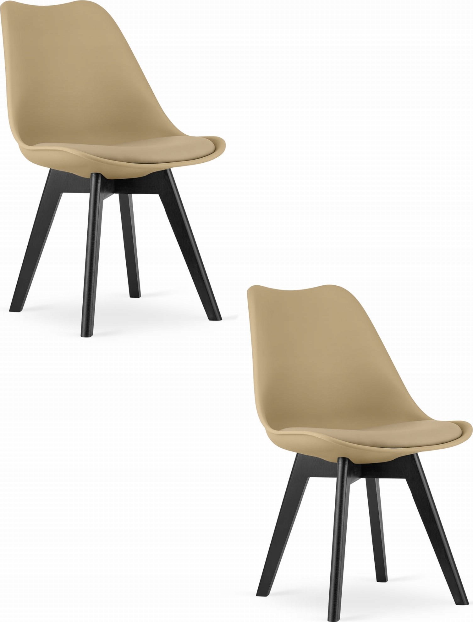 Leobert Krzesło MARK - ciemny beż / nogi czarne x 2