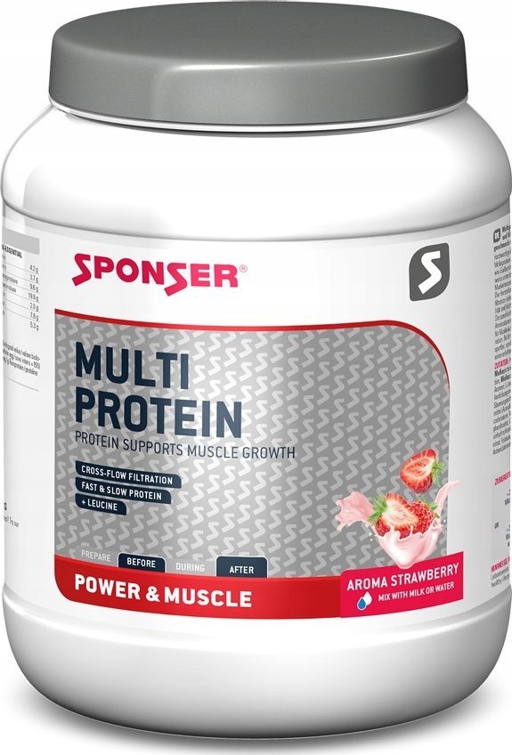 Sponser Odżywka SPONSER MULTI PROTEIN CFF Truskawka puszka 850g (NEW)