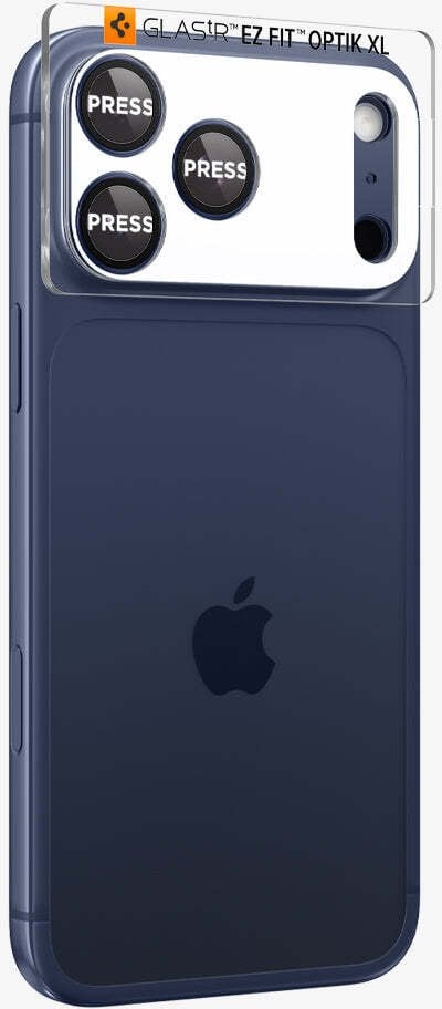 Spigen OSŁONA APARATU OPTIK PRO XL GLAS.TR ”EZ FIT” CAMERA PROTECTOR IPHONE 17 PRO BLUE