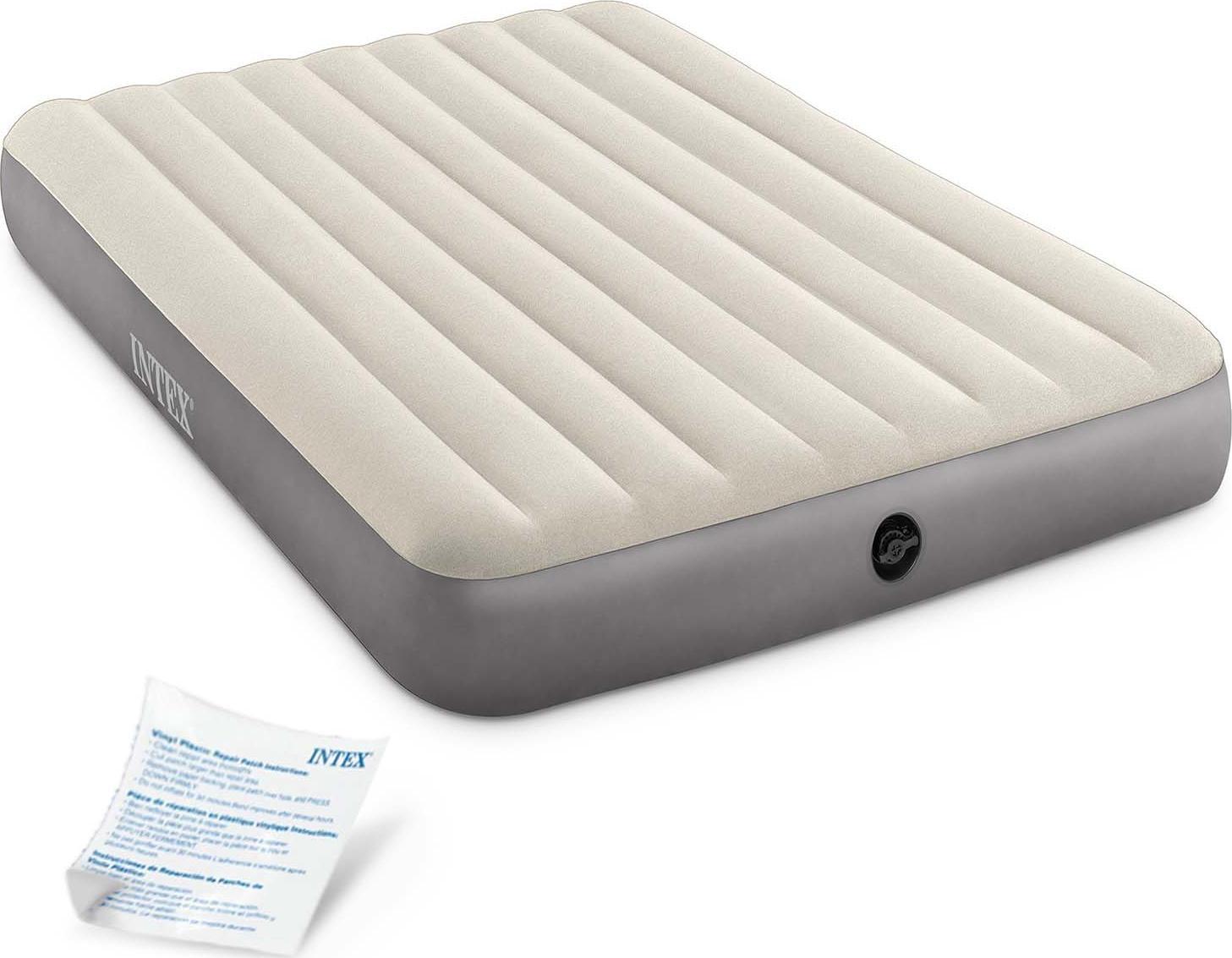 Intex Materac Dmuchany Dwuosobowy Beżowy