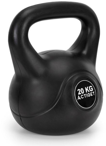Kettlebell 20 kg odważnik, hantla do ćwiczeń ABS kula do treningu siłowego, czarny UNIWERSALNY