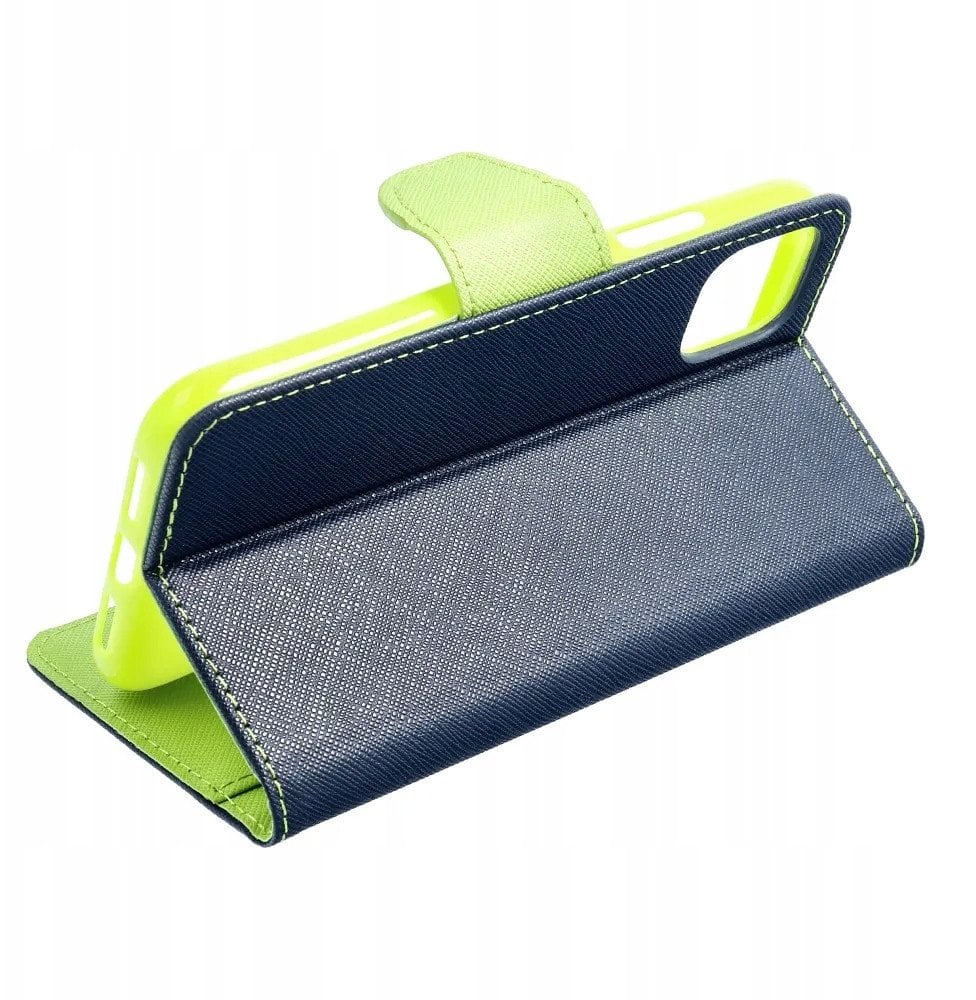 Kabura FANCY Book do SAMSUNG A26 granatowo limonkowy