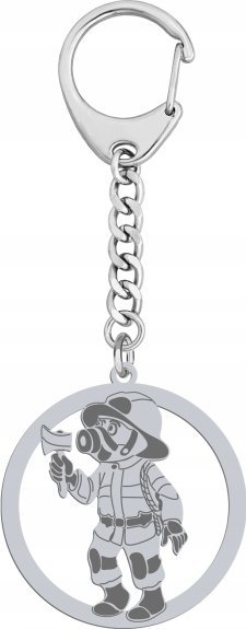 Radziszewska Jewellery Srebrny Brelok STRAŻAK GRAWER GRATIS