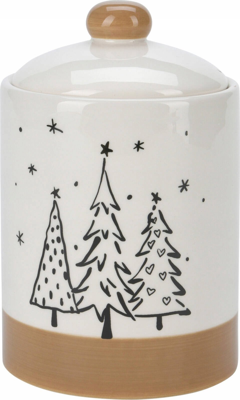 Home Styling Collection Słoik na ciasteczka z motywem choinek, Ø 12,5 x 18 cm