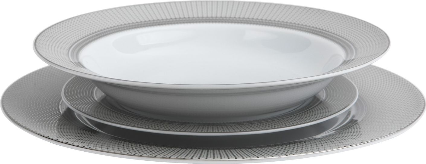 Ćmielów Komplet talerzy 6/18 Amaro Silver