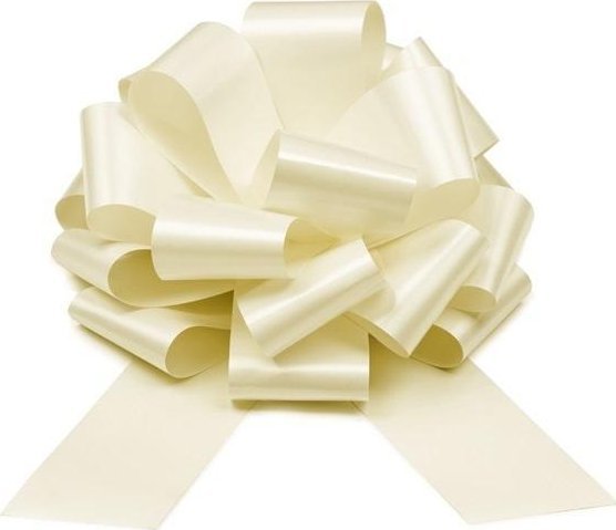 Kokarda dekoracyjna DIY złamana biel 30cm