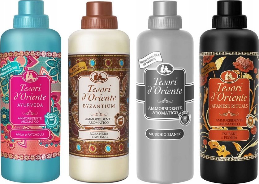 Zestaw Tesori d'Oriente 4x Płyn do płukania tkanin 760 ml - ABMJ