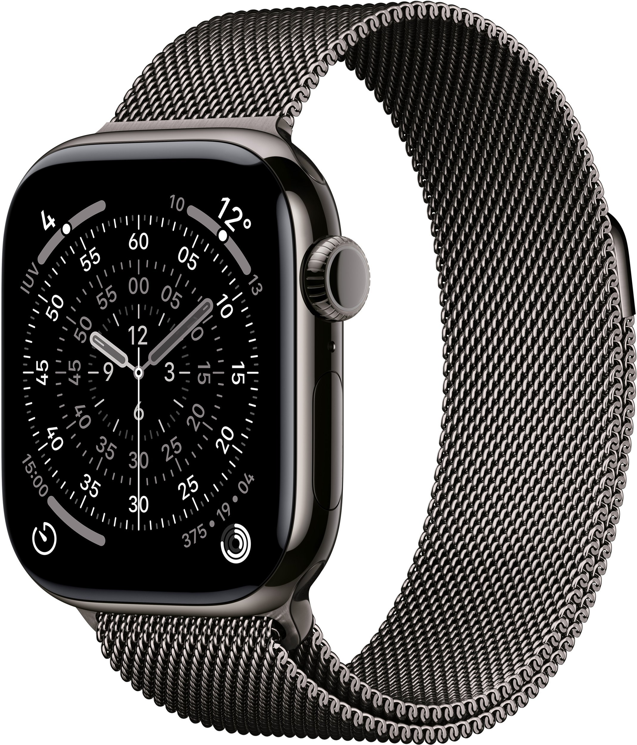 Apple Watch Series 11 GPS + Cellular 42mm Slate Titanium Case with Slate Milanese Loop