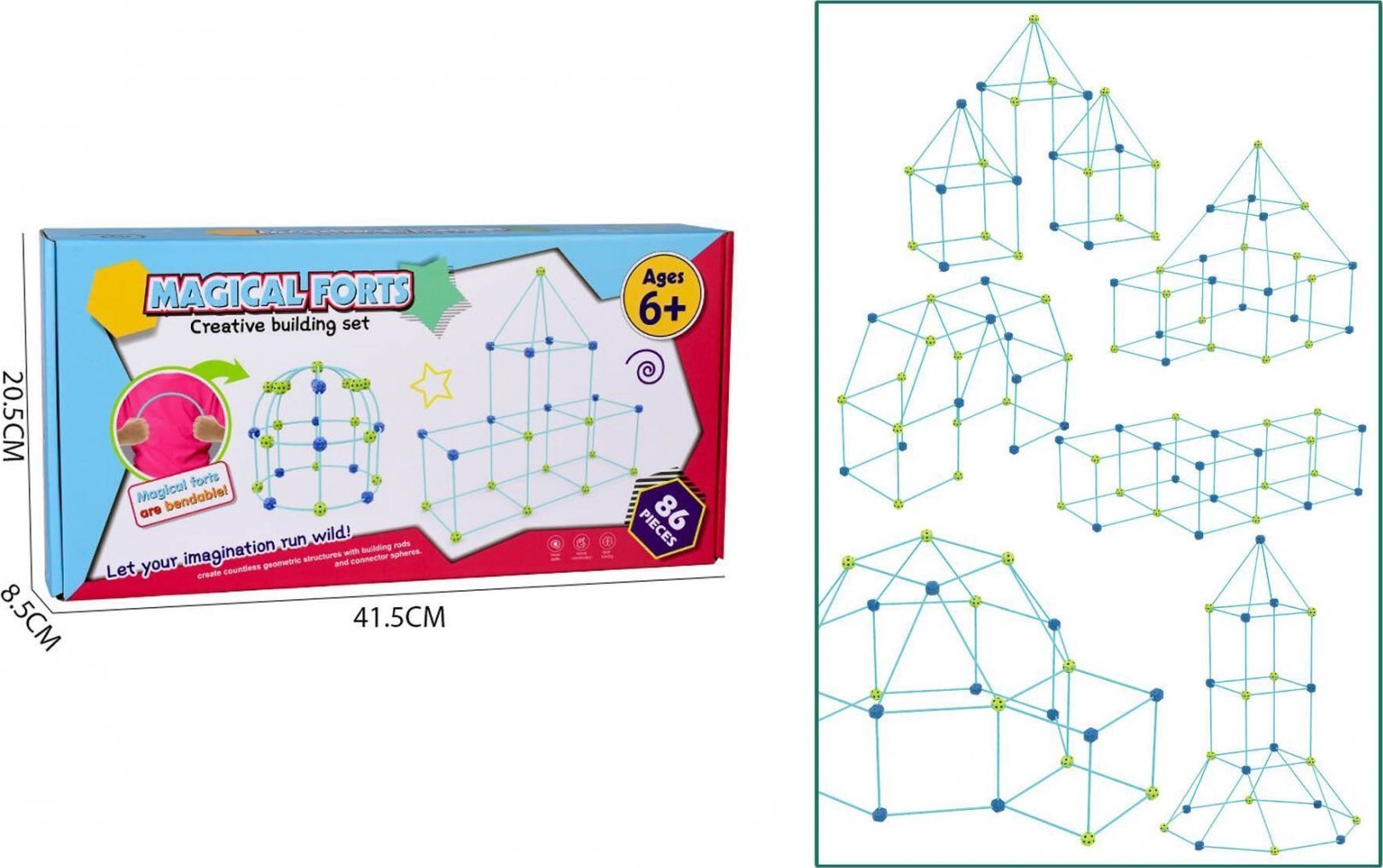 DIHUA TOYS DIHUA TOYS creative set Magical forts, EG1134001