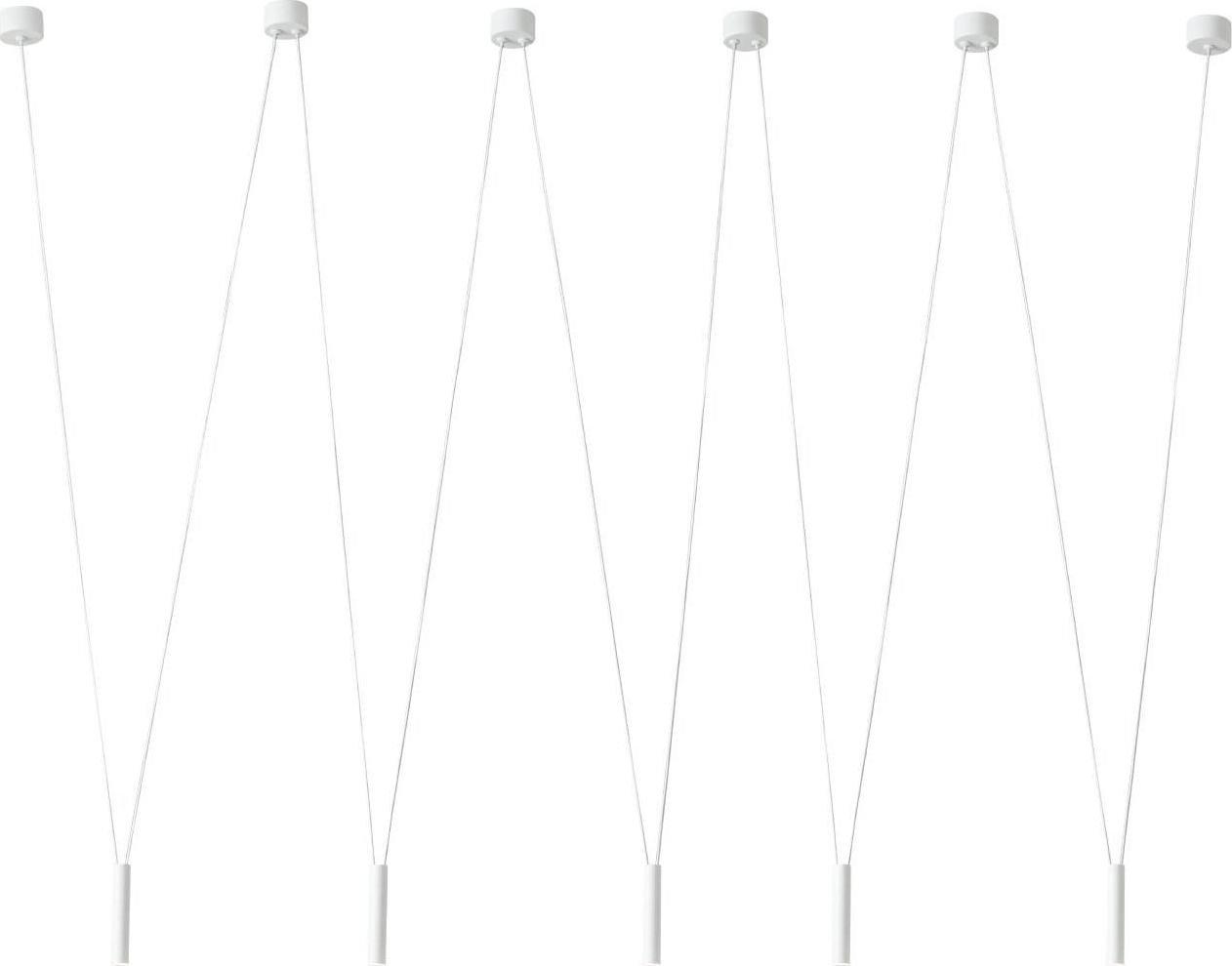 Lampa wisząca Orlicki Design Designerska LAMPA wisząca Viva V Bianco Orlicki Design loftowa OPRAWA metalowy zwis kaskada biała