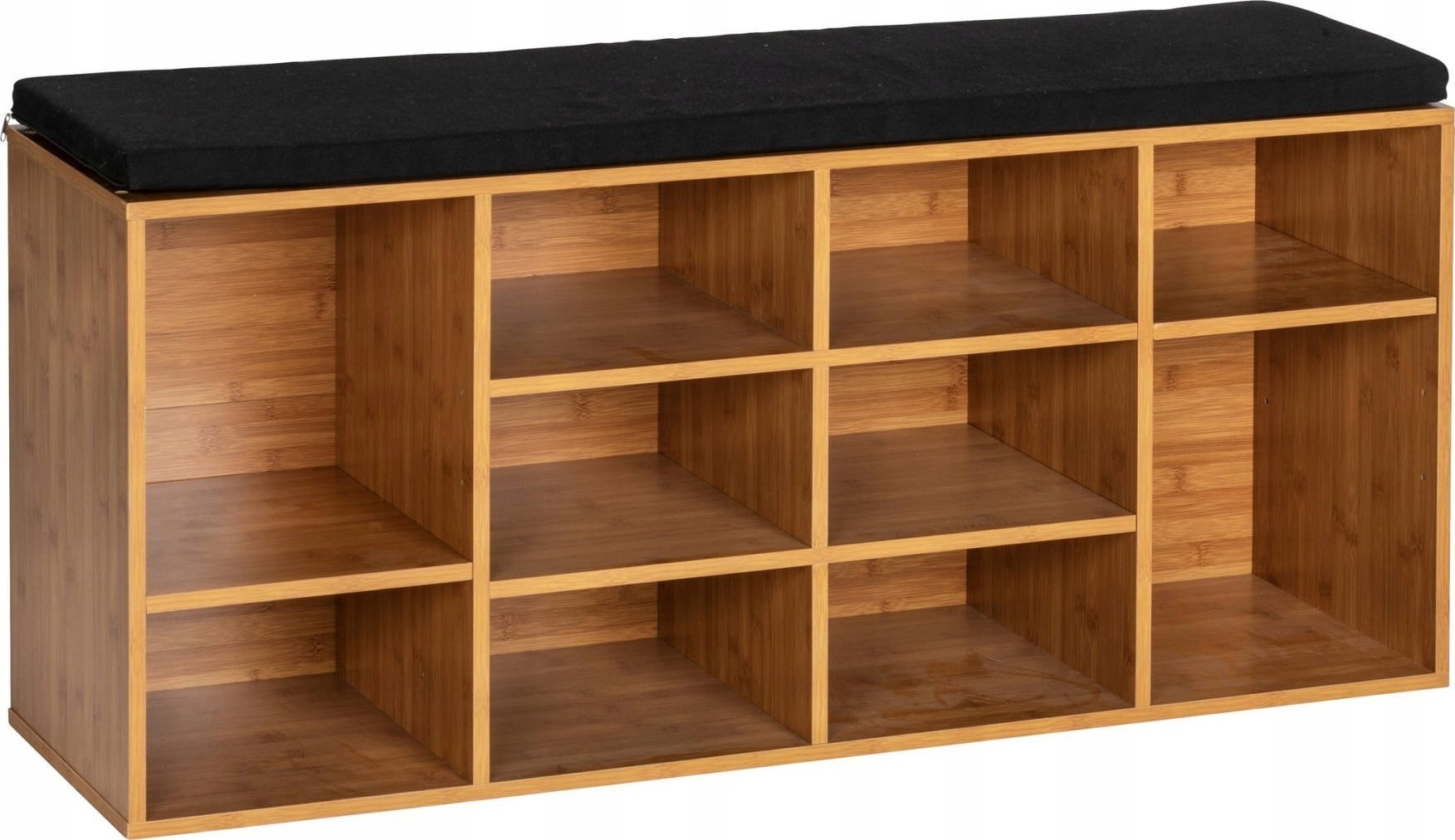 Wenko Szafka na buty z czarnym, materiałowym siedziskiem LOFT, brązowa, Wenko