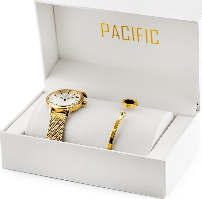 Zegarek Pacific ZEGAREK DAMSKI PACIFIC X6167-03 - komplet prezentowy (zy663c)