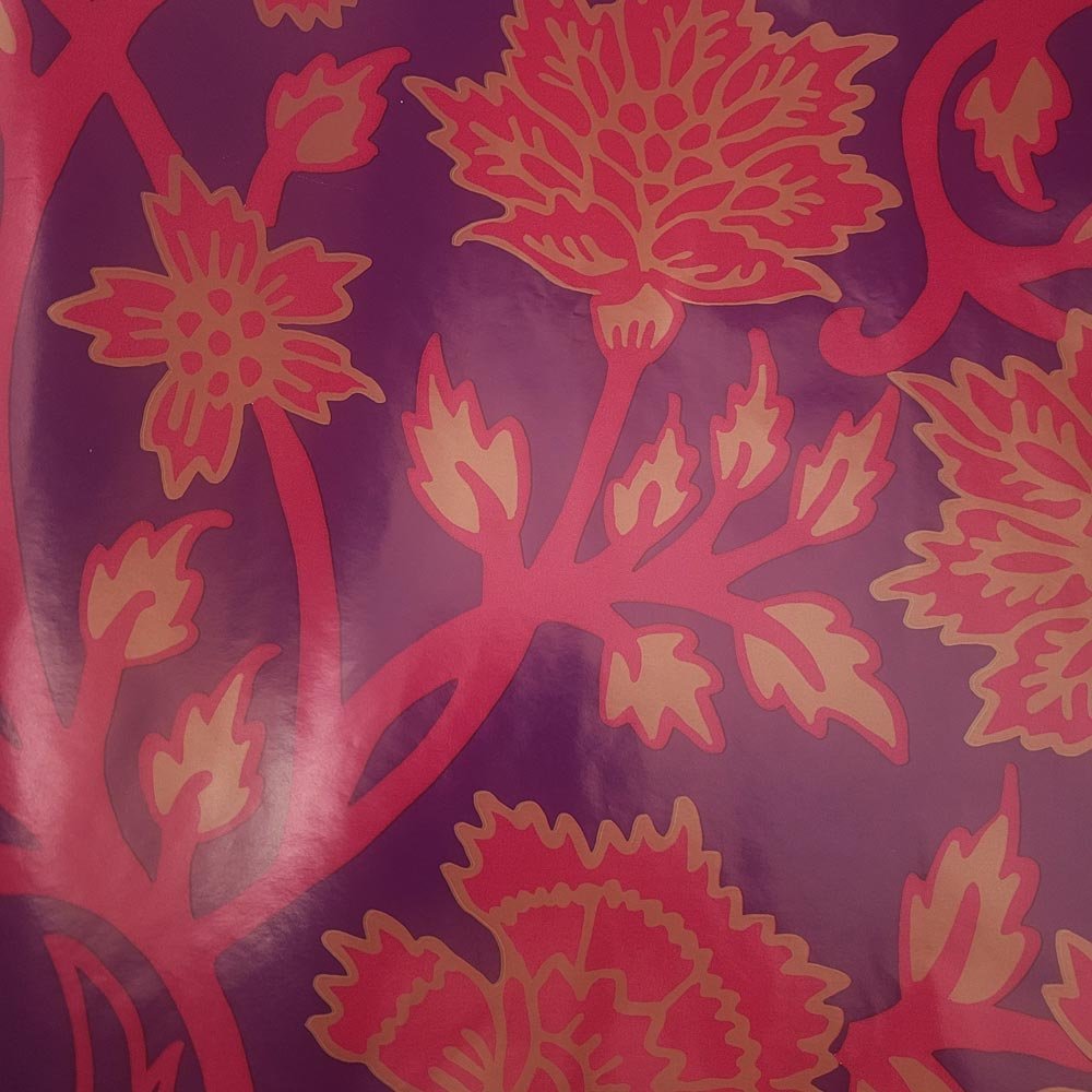 Fastima Papier do pakowania prezentów 57cmx2m 2m546 czerwone kwiaty