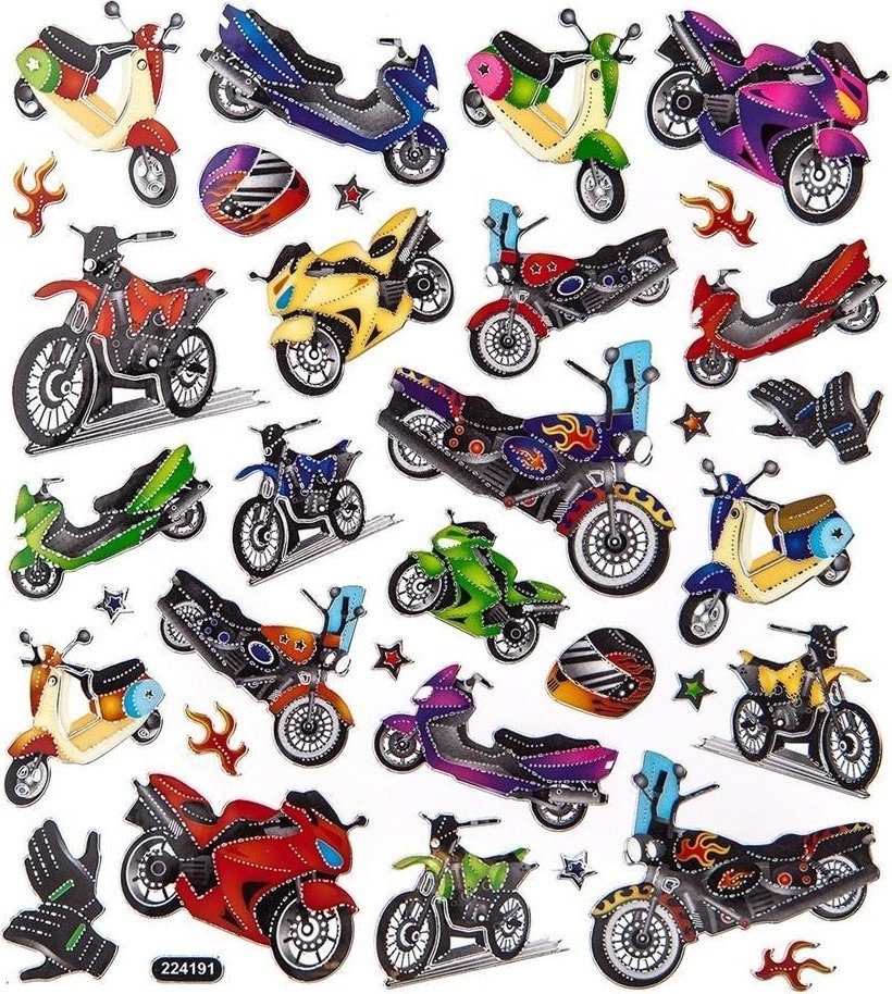 Naklejki motocykle 34szt