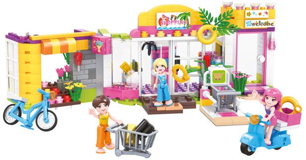 Duży zestaw klocków Centrum Handlowe sklep 376 elementów