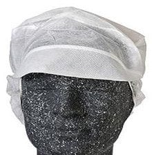 Hygiejnehat Snood cap str XL med Skygge/Hårpose Hvid,100 stk/pk