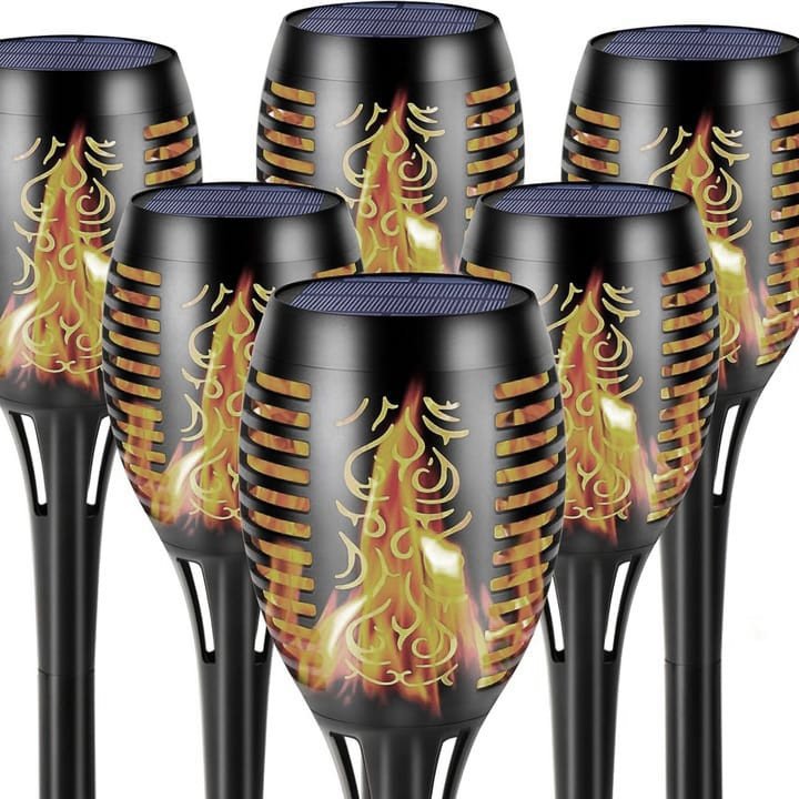 Solarne pochodnie 6 sztuk Lampy LED z płomieniem