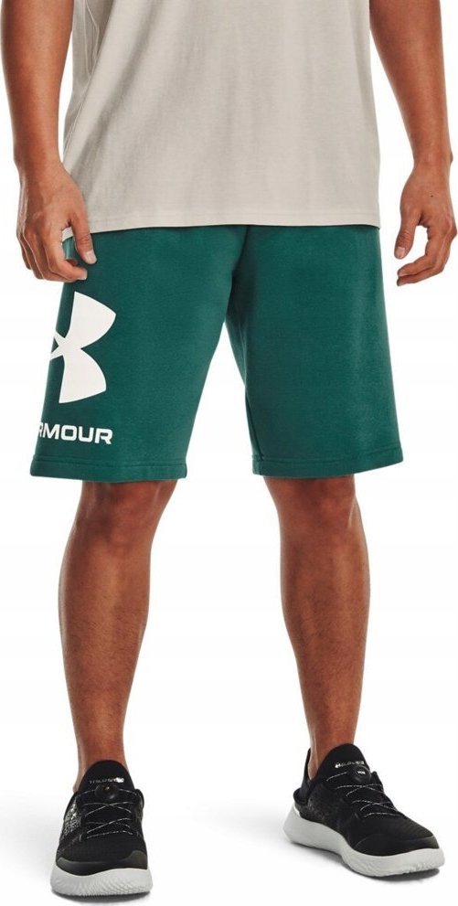 Under Armour Spodenki męskie Under Armour Rival FLC Big Logo Shorts zielone 1357118 722 M