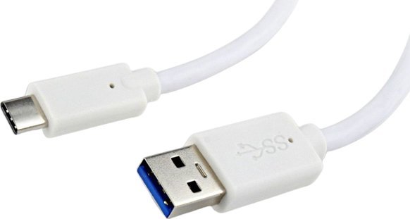 Kabel USB Gembird USB-A - 1 m Biały (CCP-USB3-AMCM-1M-W)