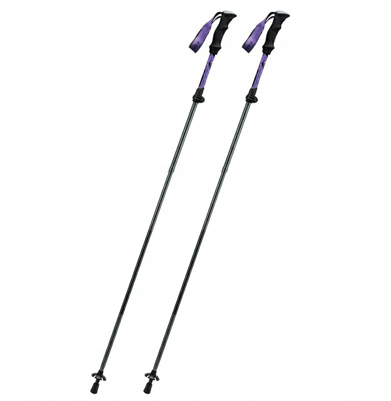 Kijki trekkingowe Qunature nordic walking aluminiowe 110 - 130 cm - fioletowe