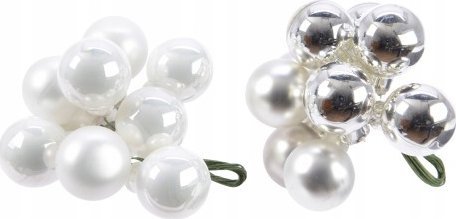 Kaemingk Bombki szklane na druciku okrągłe ozdobne 2 cm