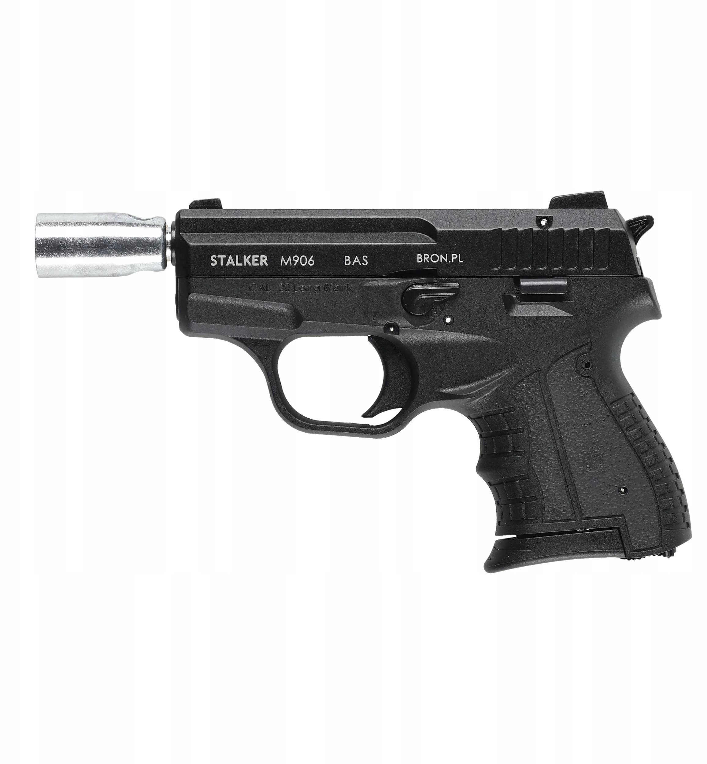 Słuchawki STALKER Pistolet hukowy alarmowo sygnałowy M906 BAS kal. .22 Long Blank (6 mm) Czarny