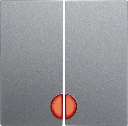 Hager Klawisz z soczewką przycisk podówjny srebro tworzywo (16271404)