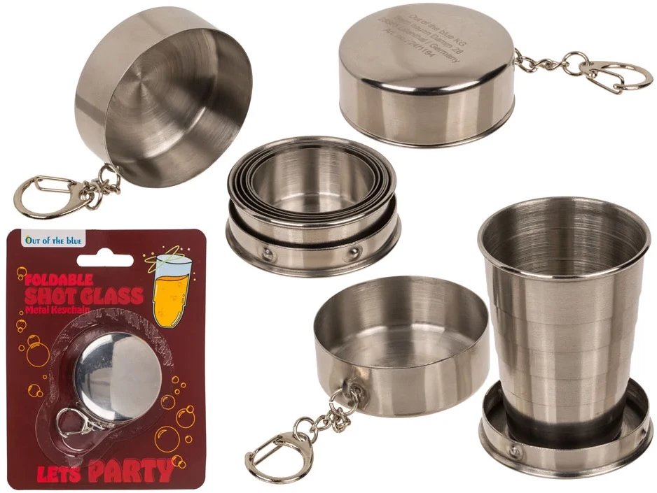 Składany Metalowy Kieliszek - Idealny na Imprezę