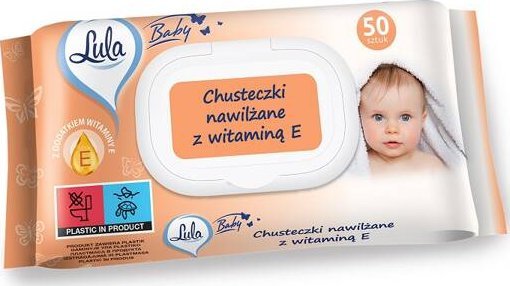 Lula Chusteczki nawilżane z wit. E 50szt.