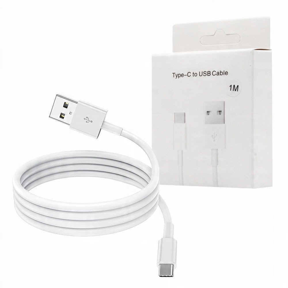 Kabel USB Vega USB-A - USB-C 1 m Biały (5904238716625)