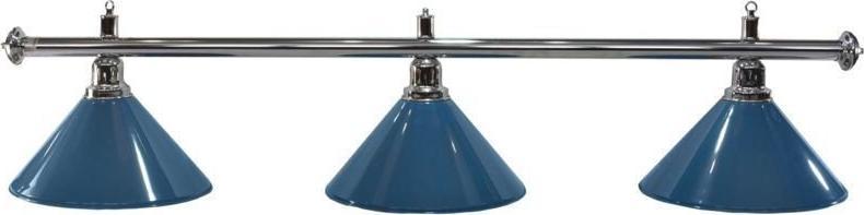 Lampa sufitowa Tournament Champion Lampa bilardowa Elegance 3 klosze niebieskie