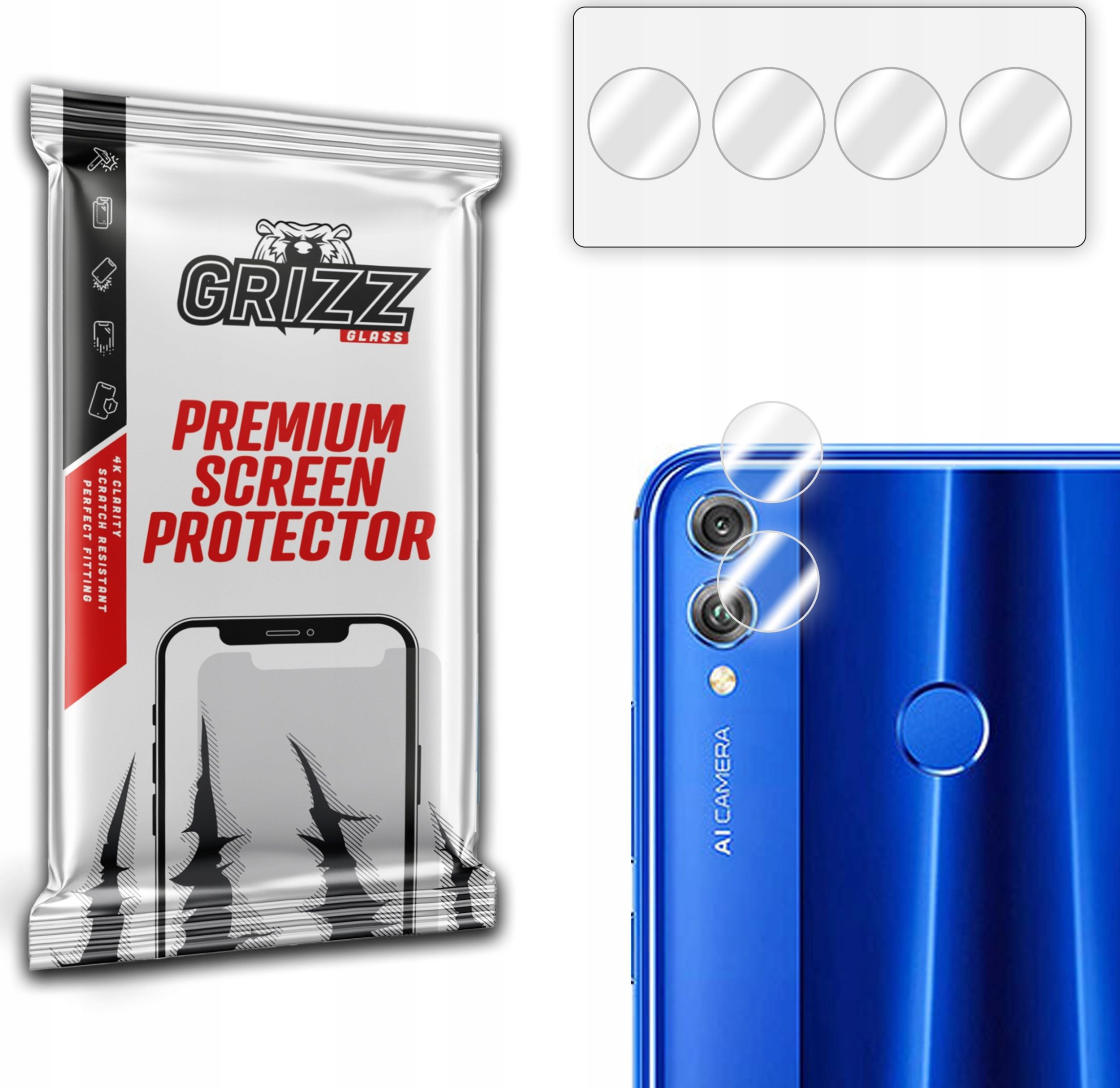 GrizzGlass Szkło na aparat GrizzGlass HybridGlass Camera do Honor 8x