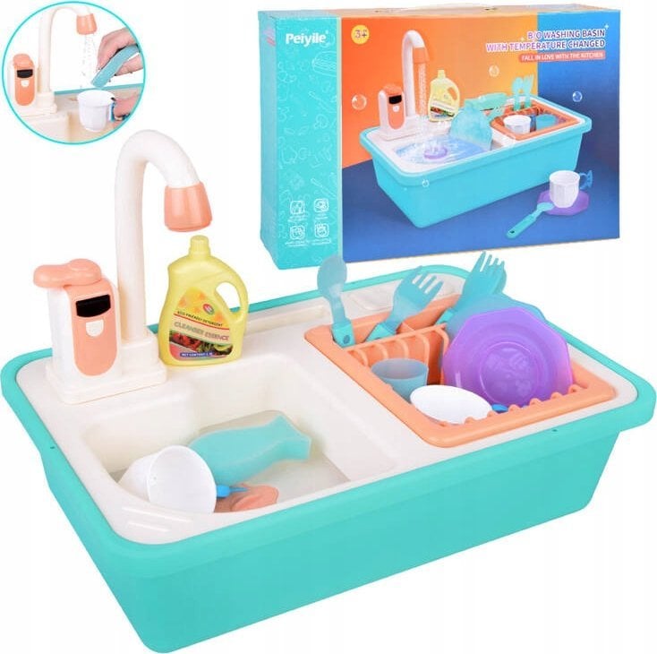 Zlewozmywak kuchenny Zlew NA WODĘ dla dzieci kran Naczynia ZA5247