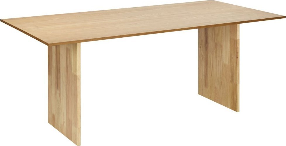 Beliani Stół do jadalni 180 x 90 cm jasne drewno MOORA