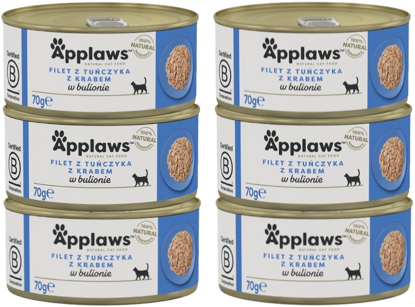 Applaws Cat Tuńczyk z krabem 6x70g PUSZKA