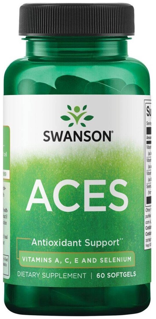 Swanson Aces Vitamins A. C. E and Selenium suplement diety wspierający pracę organizmu 60 kapsułek Żelowych