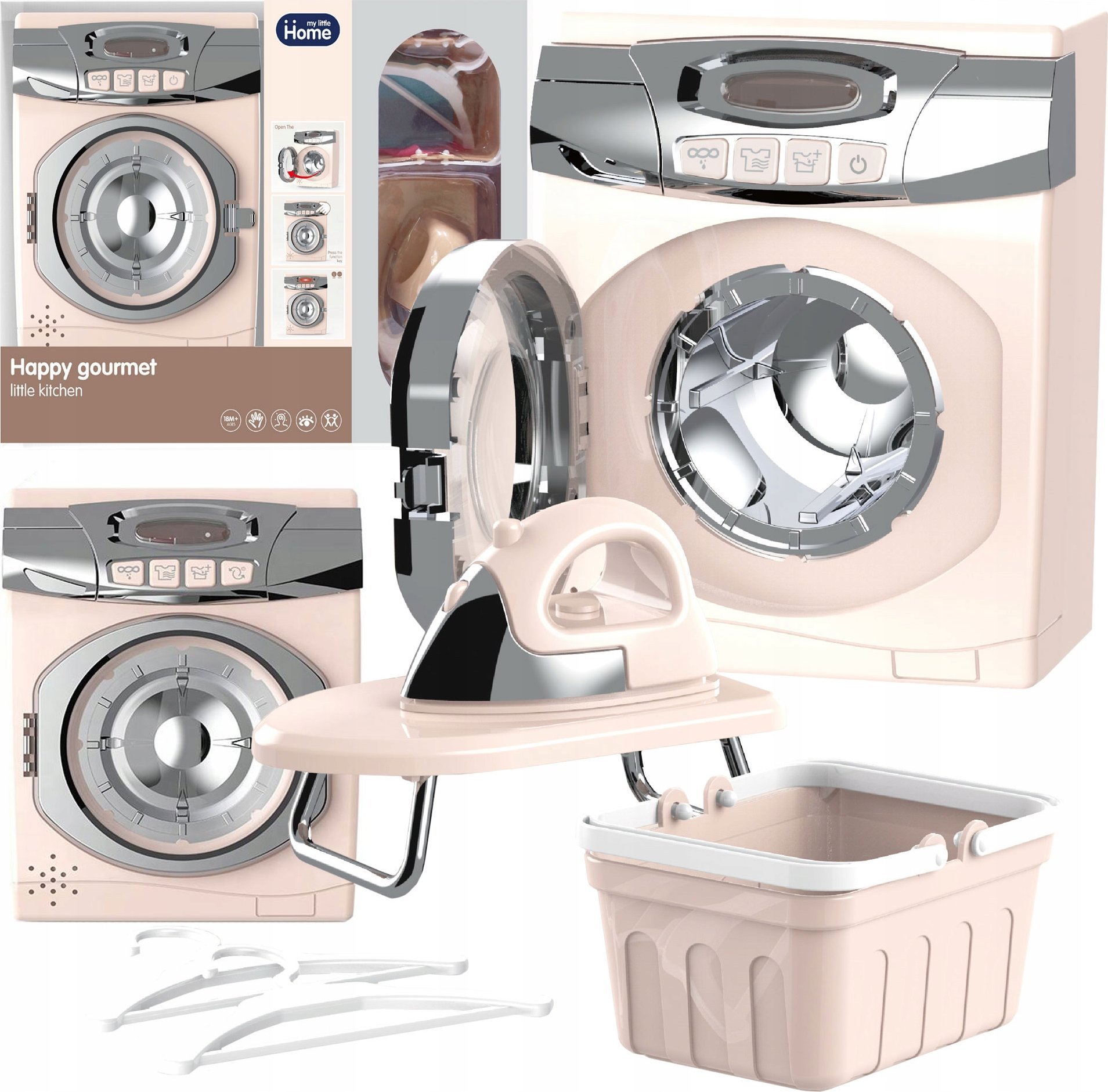 Żelazko, Deska Do Prasowania + Pralka Na Baterie