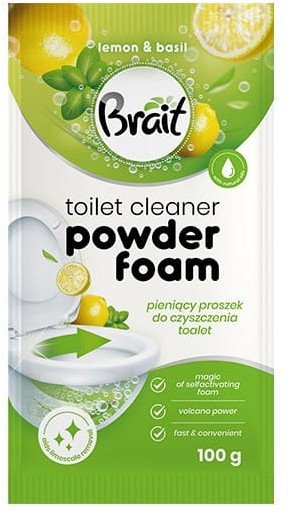 BRAIT Wulkan Pieniący proszek do czyszczenia toalet Lemon & Basil 100 g