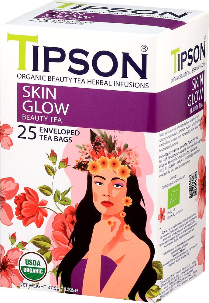 Tipson Organiczna herbata Tipson Beauty Skin Glow 25x1,5g