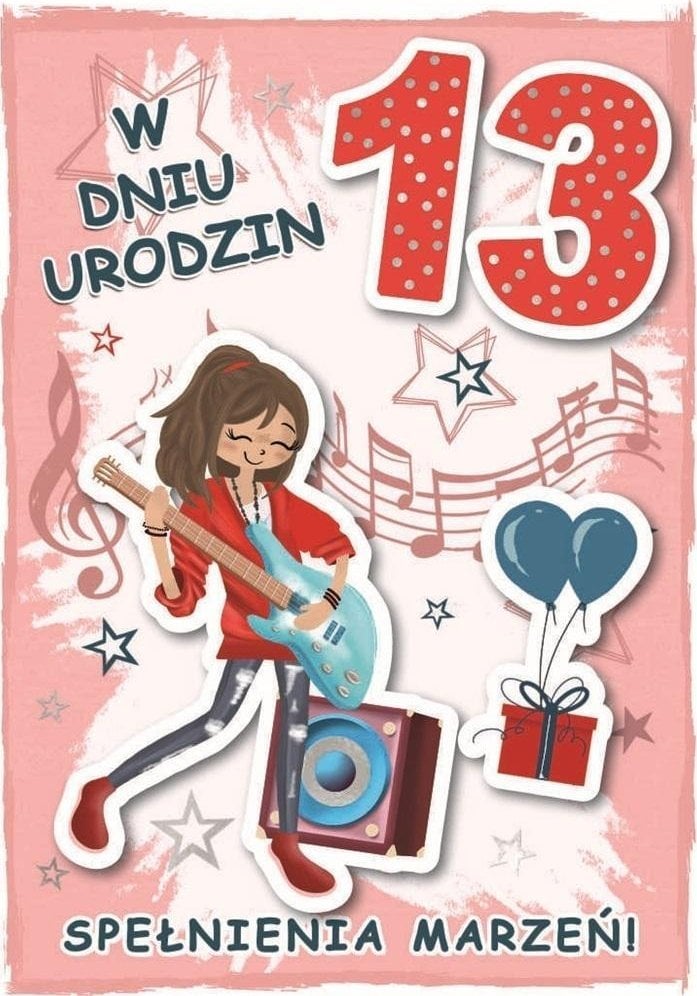 Karnet urodziny 13